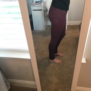 Maroon jeans